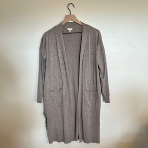 Debut Brand Taupe Long Cardigan. Small.